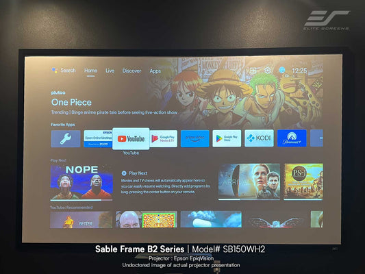 150" Sable Frame B2 Fixed Frame Projection Screen w/Epson EpiqVision