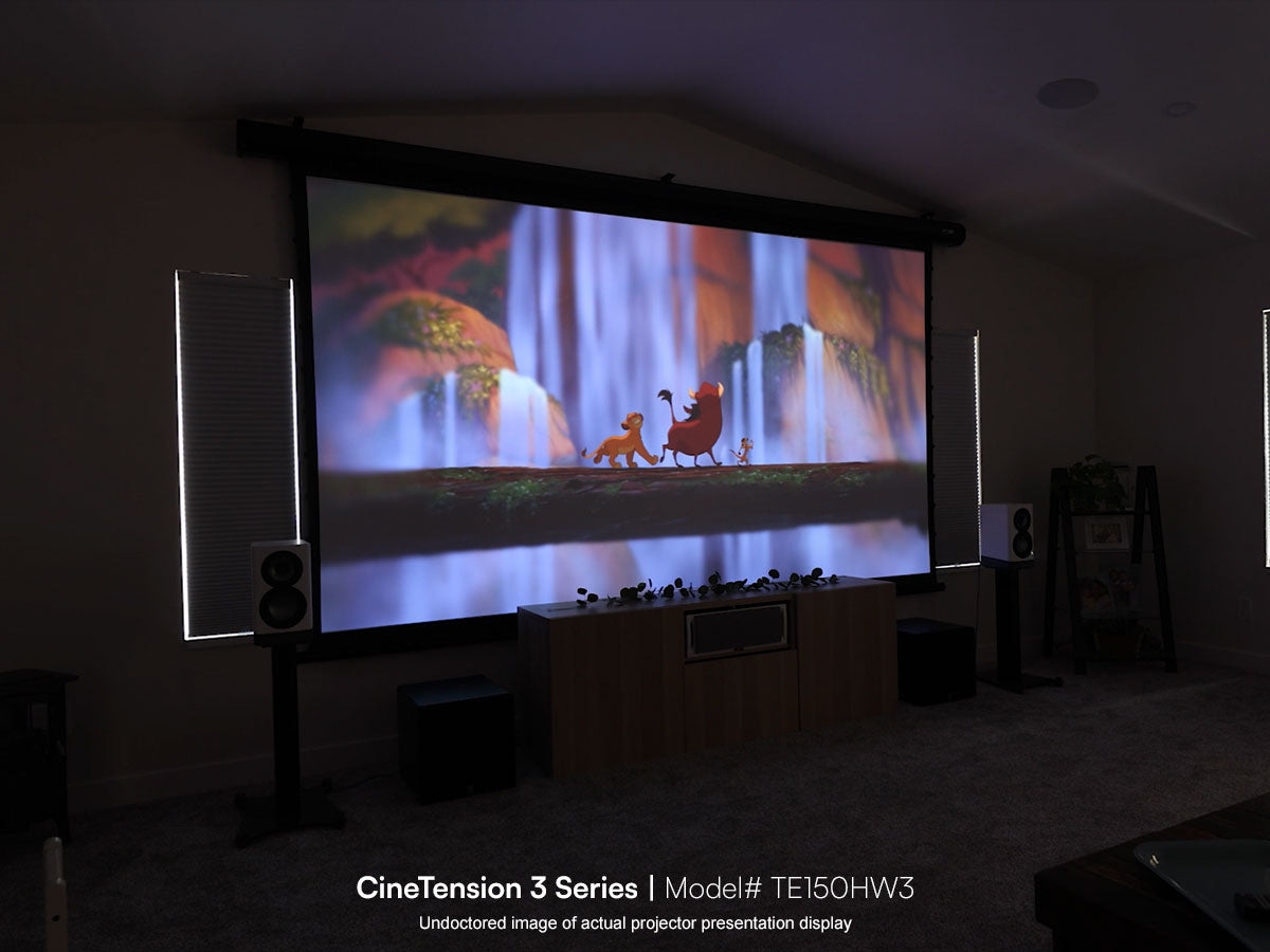 Elite Screens CineTension 3 Series TE150HW3 in home theater