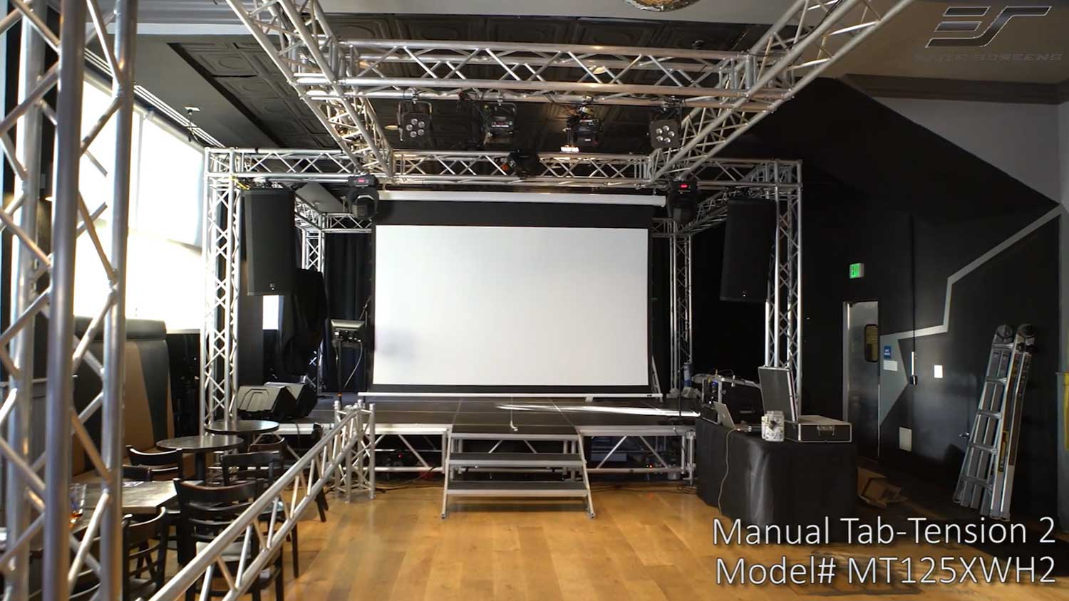 125" Manual Tab-Tension 2 Manual Pull-down Projection Screen