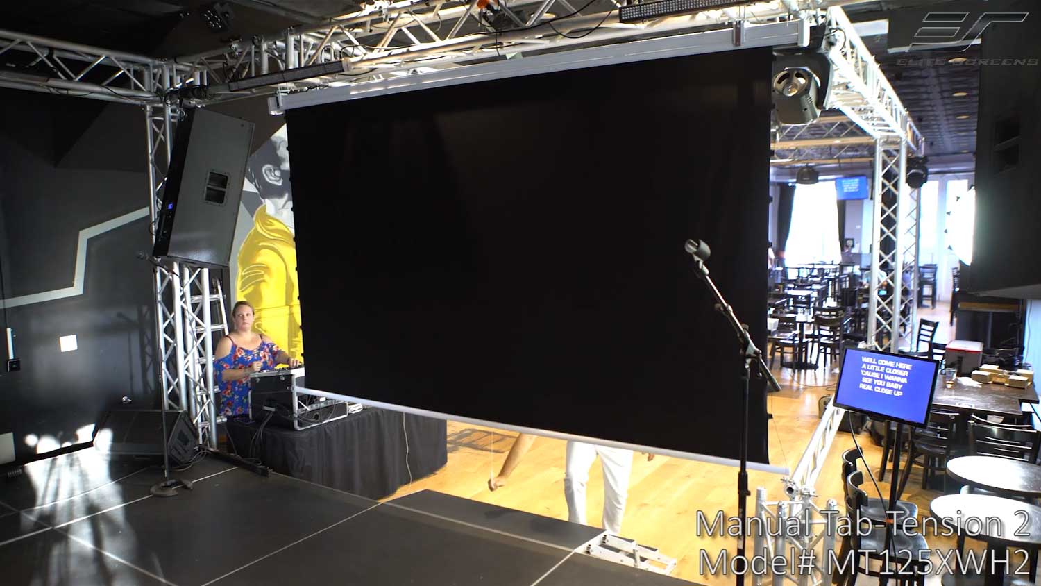 125" Manual Tab-Tension 2 Manual Pull-down Projection Screen