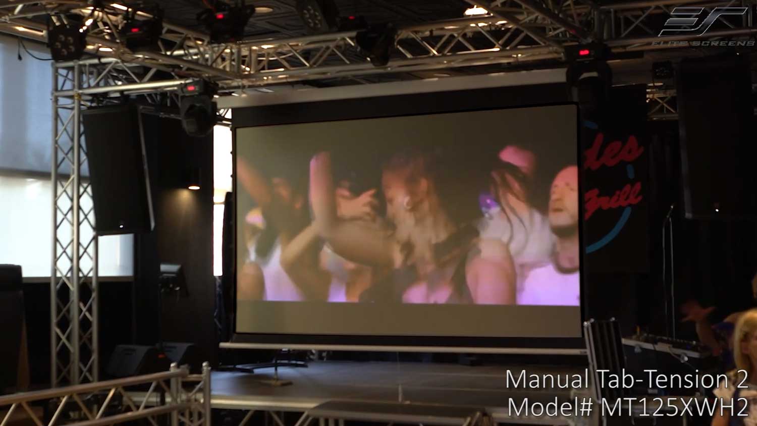 125" Manual Tab-Tension 2 Manual Pull-down Projection Screen