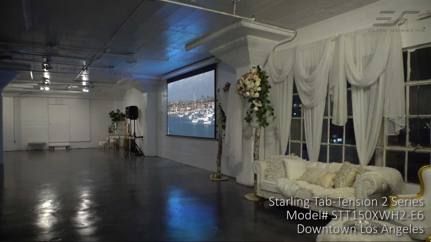 150" Starling Tab-Tension 2 Electric Projection Screen at Photography Studio