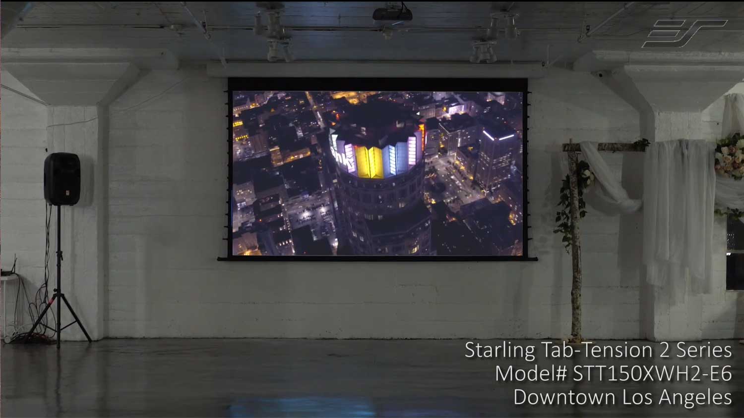 150" Starling Tab-Tension 2 Electric Projection Screen at Photography Studio