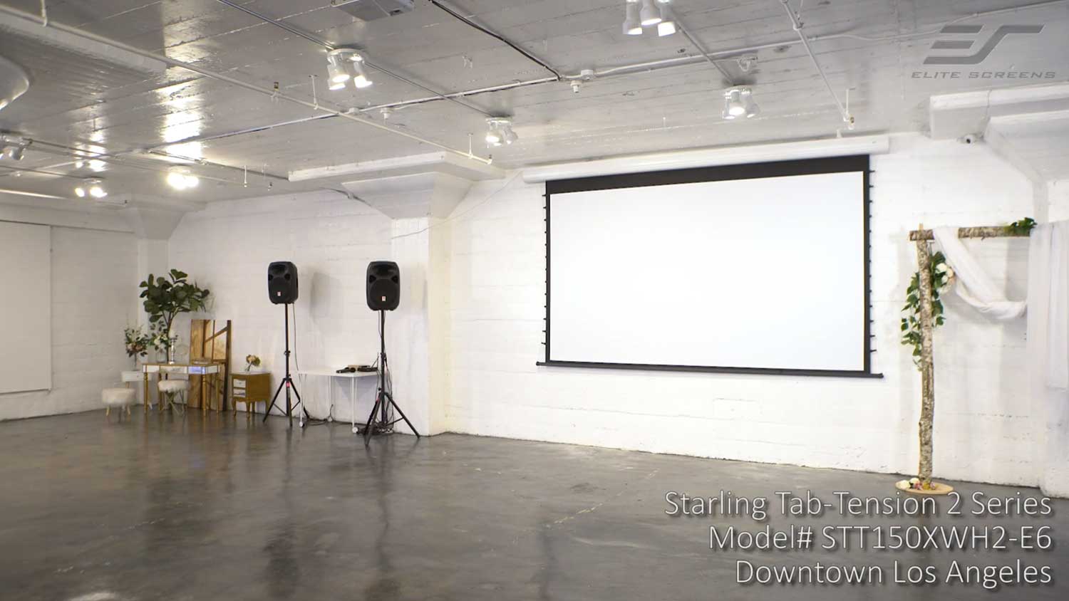 150" Starling Tab-Tension 2 Electric Projection Screen at Photography Studio