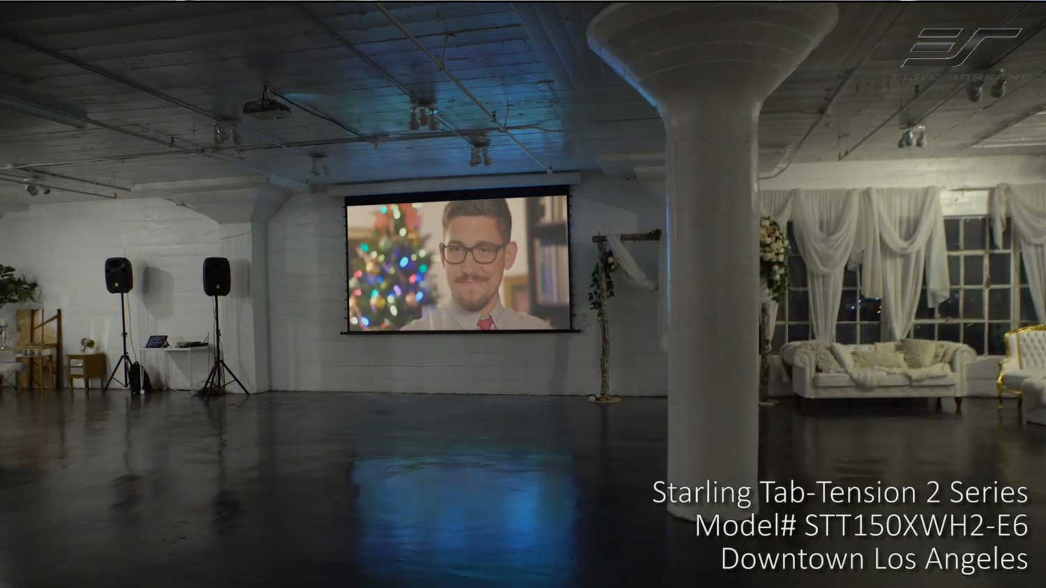 150" Starling Tab-Tension 2 Electric Projection Screen at Photography Studio