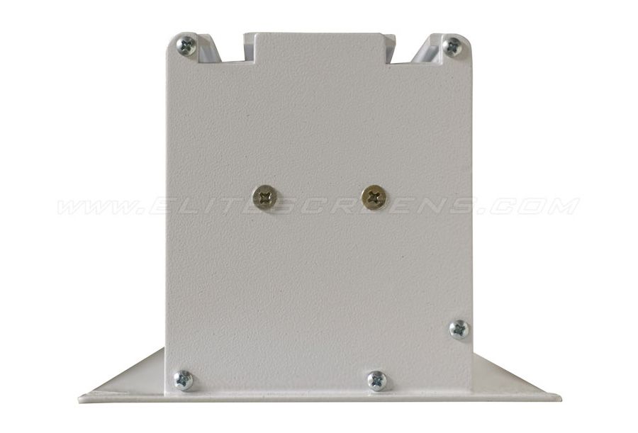 Metal bracket with screws on a white background