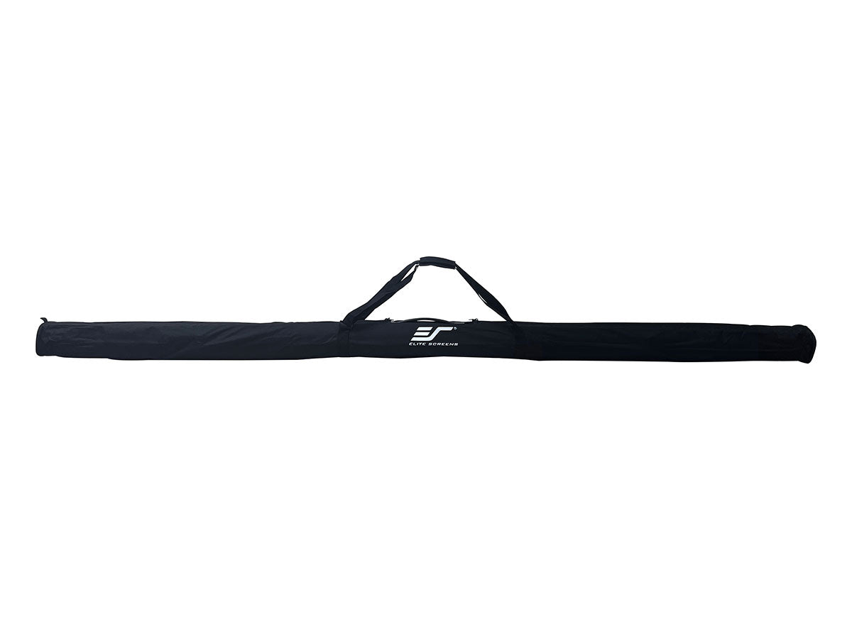 Black bag with a logo on a white background