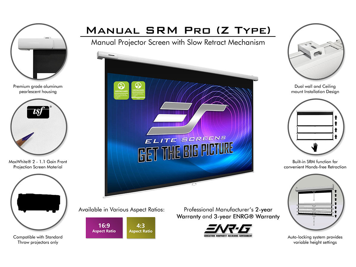 [Elite Screens] Manual SRM Pro Series
