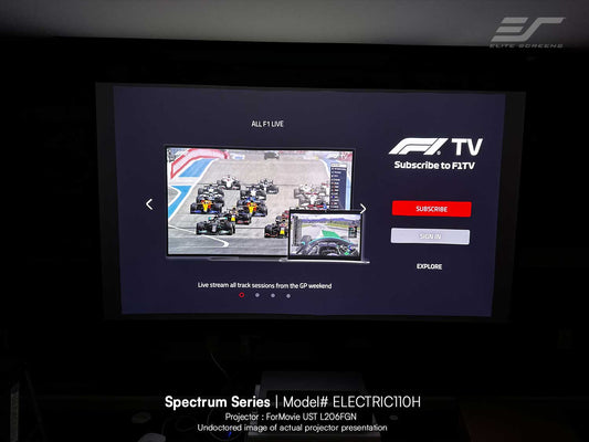 110" Spectrum Electric Motorized Projection Screen w/Formovie UST L206FGN