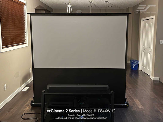 84" ezCinema 2 Portable Free-standing Projection Screen | Home Theater