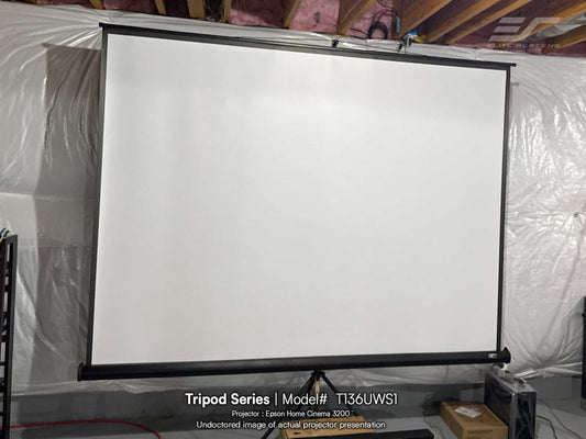 136" Tripod Portable Projection Screen | Home Theater