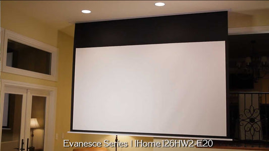 126" Evanesce Fully Contained In-ceiling Electric Projection Screen