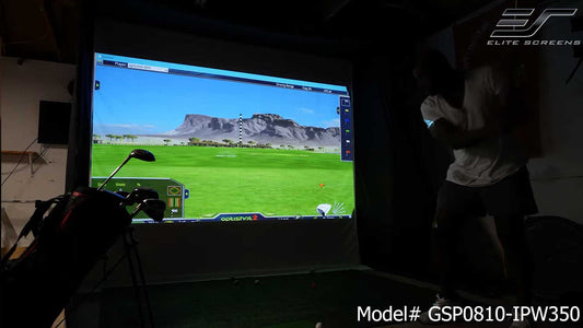 8" x 10" GolfSim Portable ImpactWhite® 350 Golf Impact Projection Screen with Frame Enclosure