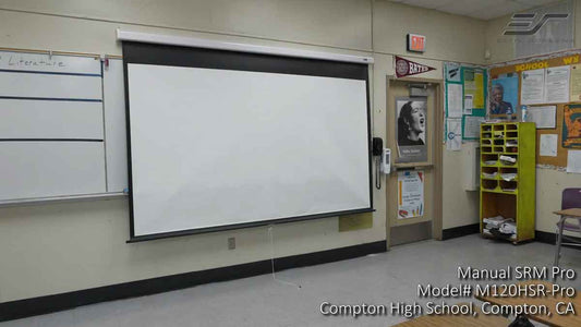 120" Manual SRM Pro Projector Screen | School