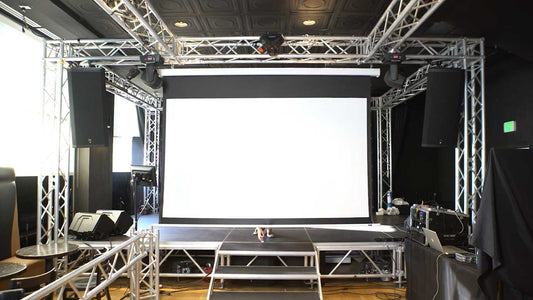 125" Manual Tab-Tension 2 Manual Pull-down Projection Screen at Bar