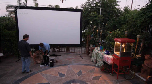 165" Yard Master Portable Outdoor Screen for Outdoor Movie Night