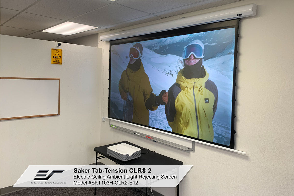 Saker Tab-Tension CLR® 2 Ambient Light Rejecting Motorized Screen | Sc ...