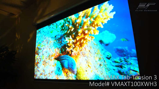 100" VMAX Tab-Tension 3, ISF Certified Electric / Motorized Projection Screen