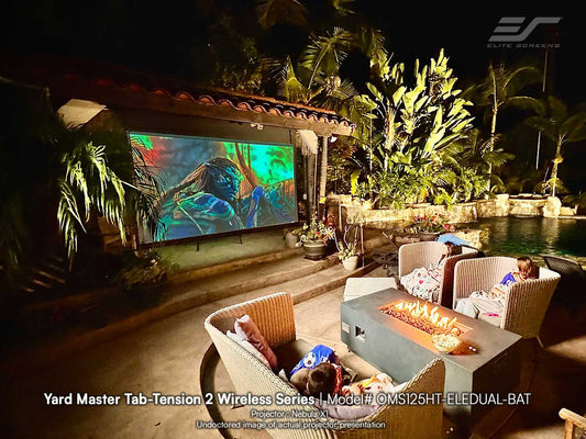 125″ Yard Master Tab-Tension 2 Wireless Battery-Operated Outdoor Projection Screen