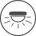 A circular icon of a ceiling light fixture with radiating lines, commonly used as a placeholder or category icon. Ambient Light Rejecting Screens