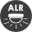A circular icon of a ceiling light fixture with radiating lines, commonly used as a placeholder or category icon.