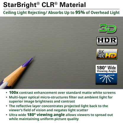 StarBright CLR Material with text and graphics on a gray background