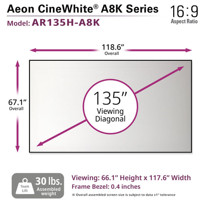 [Elite Screens] Aeon CineWhite A8K Series