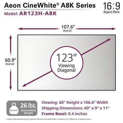 [Elite Screens] Aeon CineWhite A8K Series