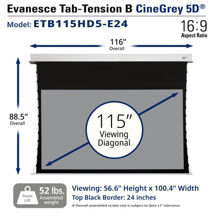 [Elite Screens] Evanesce Tab-Tension B Cinegrey 5D