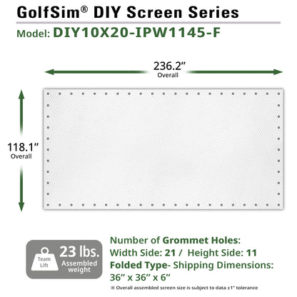 [Elite Screens] GolfSim DIY Screen Series - ImpactWhite 1145