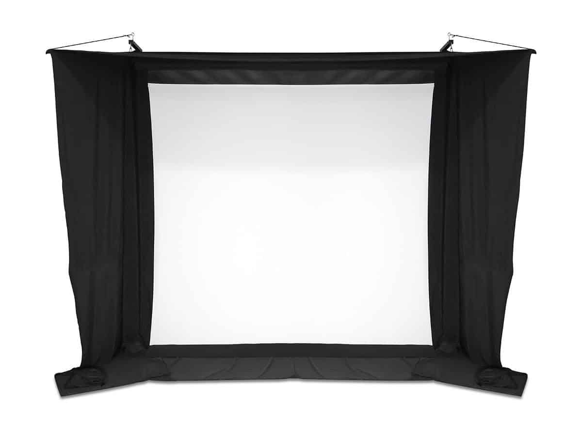 Black frame with a white screen on a white background