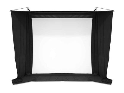 Black frame with a white screen on a white background