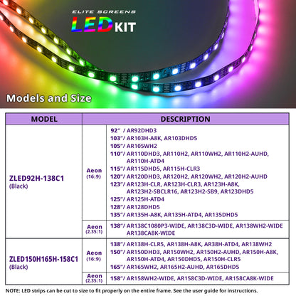 [Elite Screens] LED Backlight Kit for Aeon Series