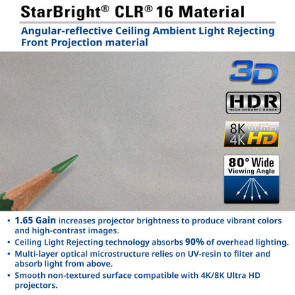 StarBright CLR 16 Material packaging with product features and specifications.