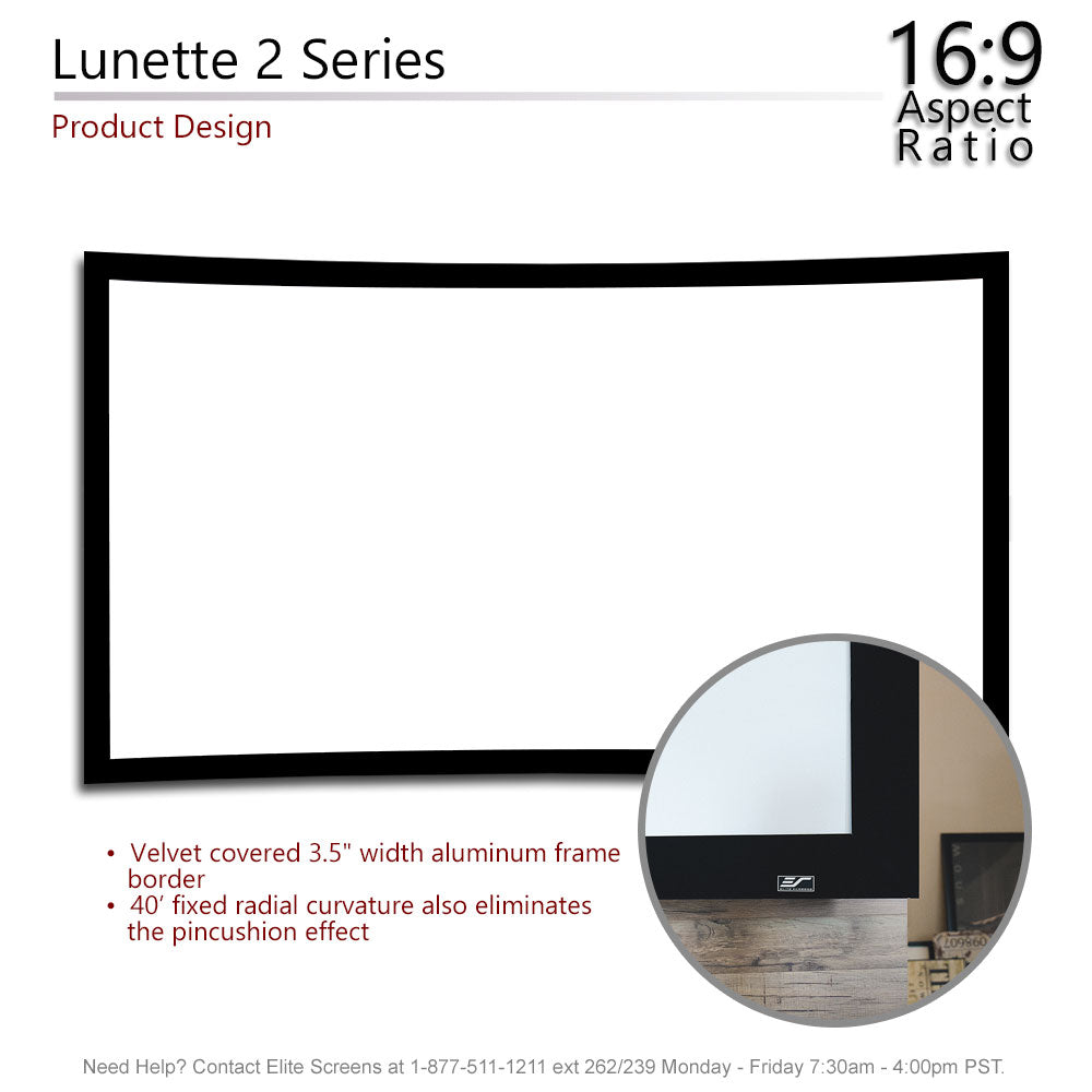 Lunette 2 Series product design with aspect ratio and frame details on a white background