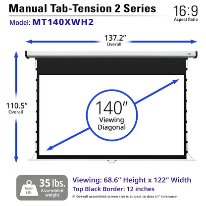 [Elite Screens] Manual Tab-Tension 2 Series