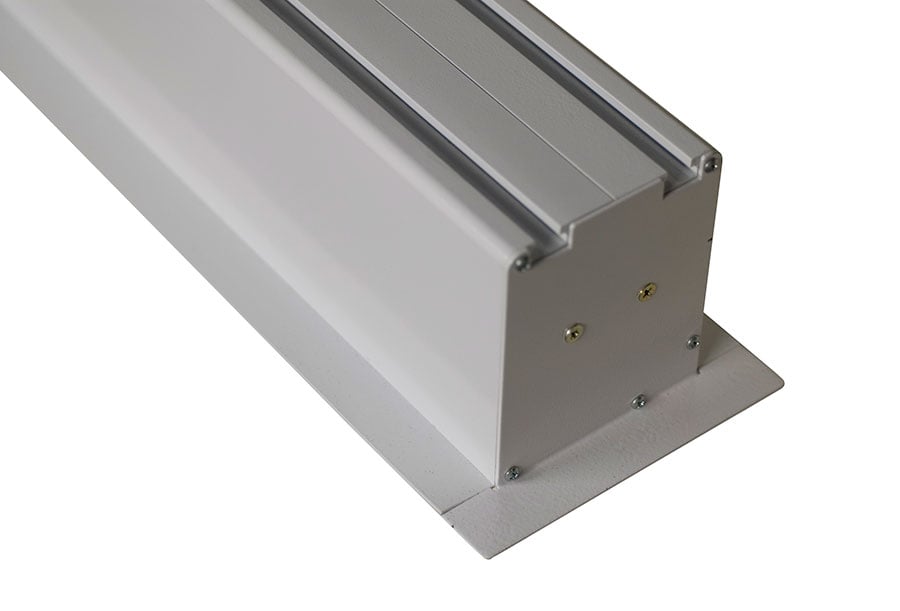Metallic strip or profile on a white background