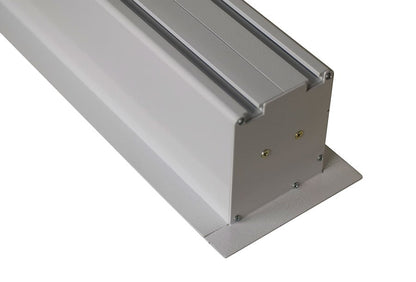 Metallic strip or profile on a white background