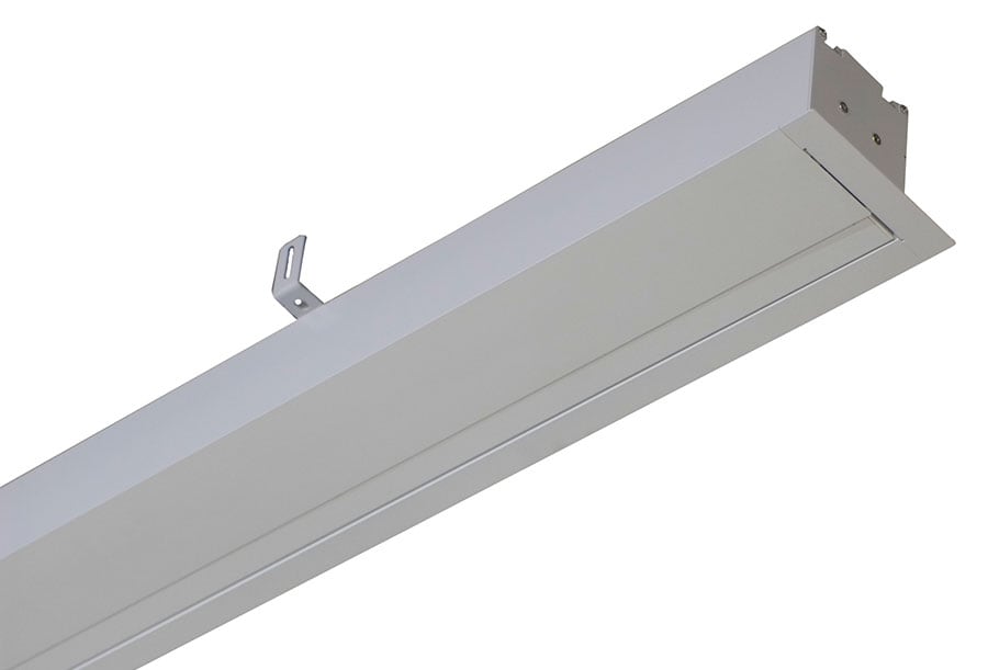 Rectangular ceiling light fixture on a white background