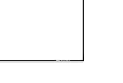 Black and white tennis racket shaft with brand logo on a white background
