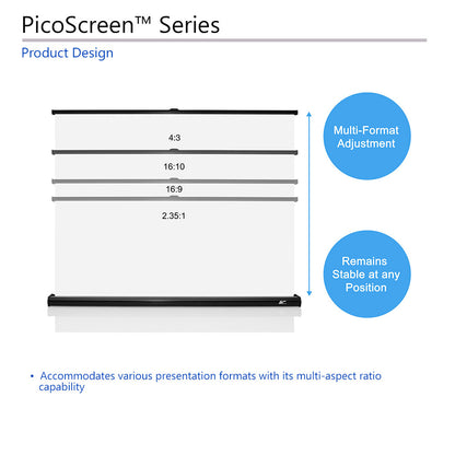 PicoScreen Series product design with aspect ratio options on a white background
