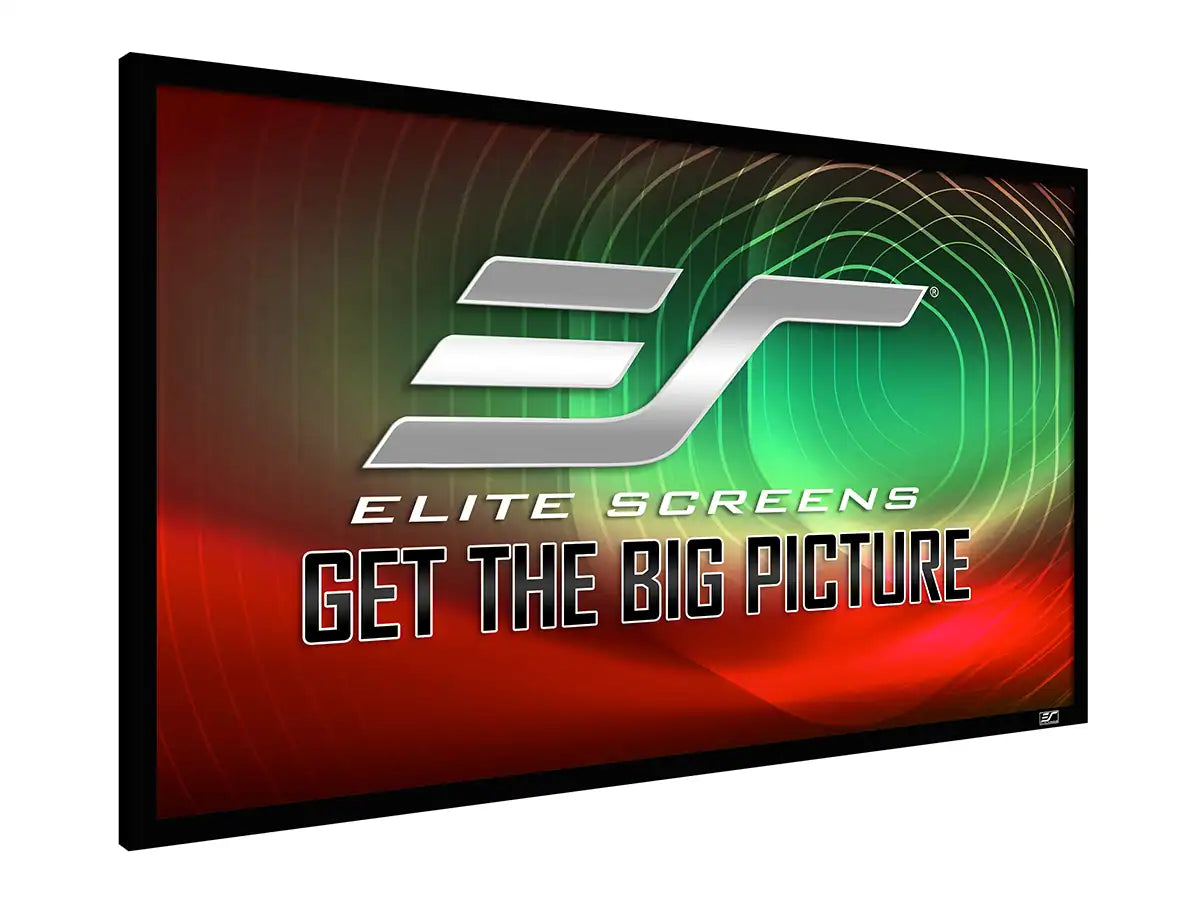 [Elite Screens] Sable Frame CineGrey 4D | ALR/CLR Velvet Covered Fixed Frame Projection Screen, 128/138/158" in 16:9 Format