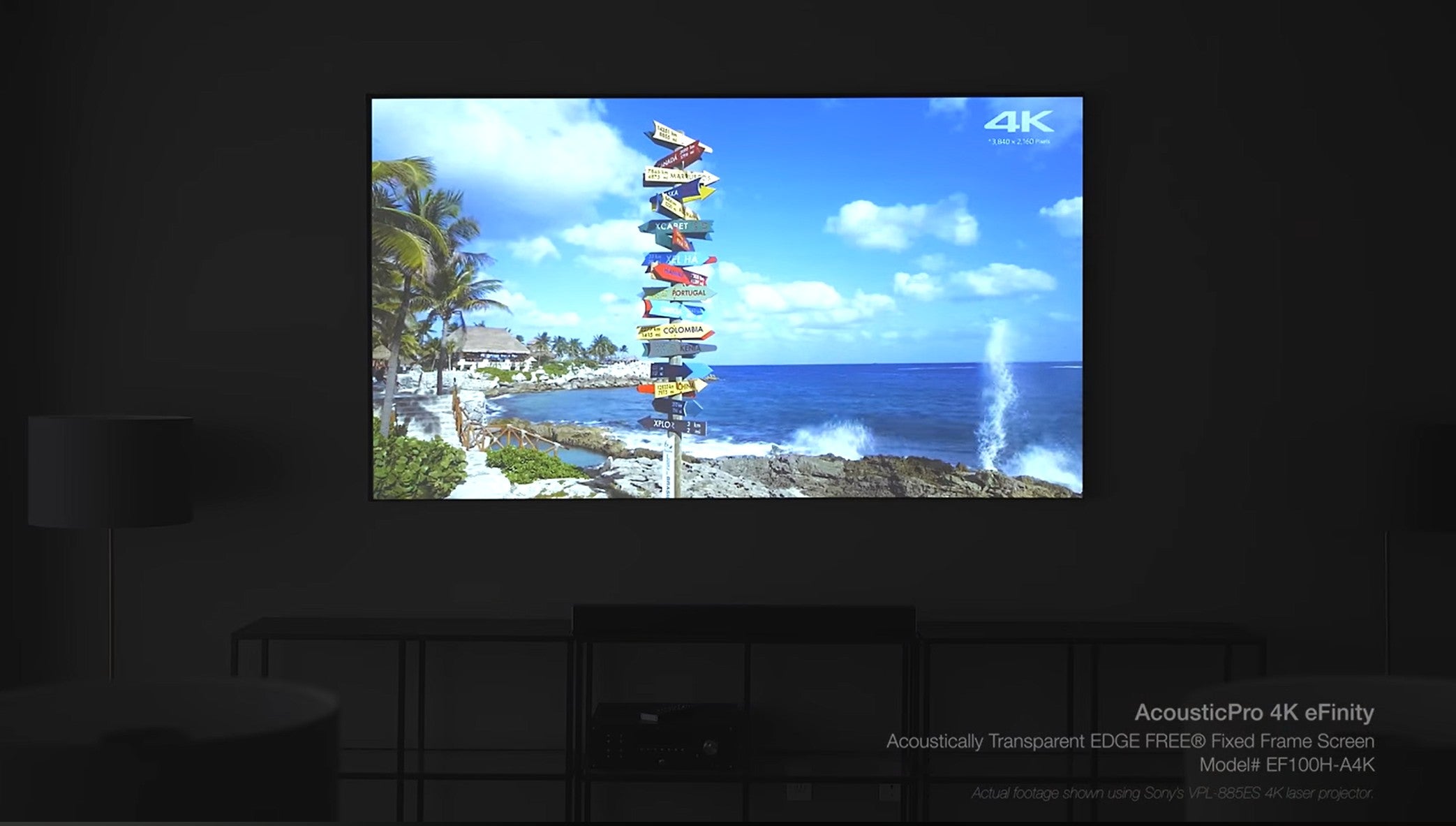AcousticPro 4K eFinity | Acoustically Transparent Matte White
