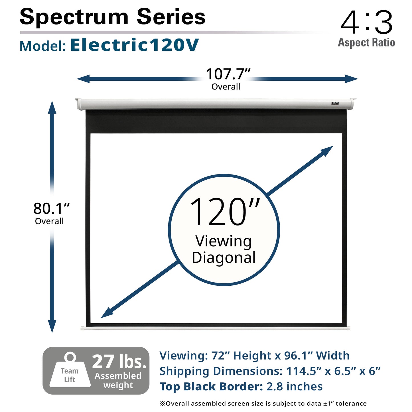 [Elite Screens] Spectrum Series Electric Motorized Screen - Discontinued Model