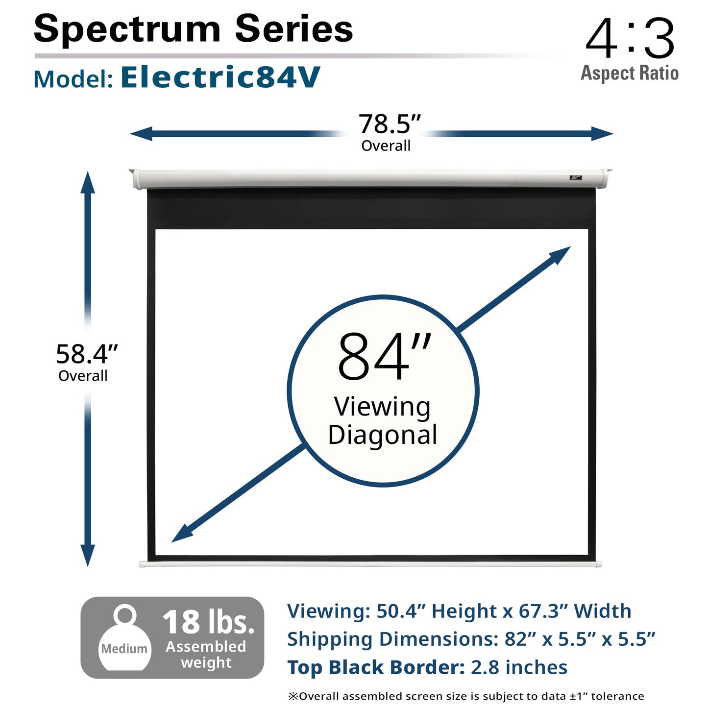 [Elite Screens] Spectrum Series Electric Motorized Screen - Discontinued Model