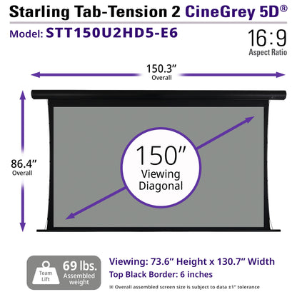 [Elite Screens] Starling Tab-Tension 2 CineGrey 5D Series