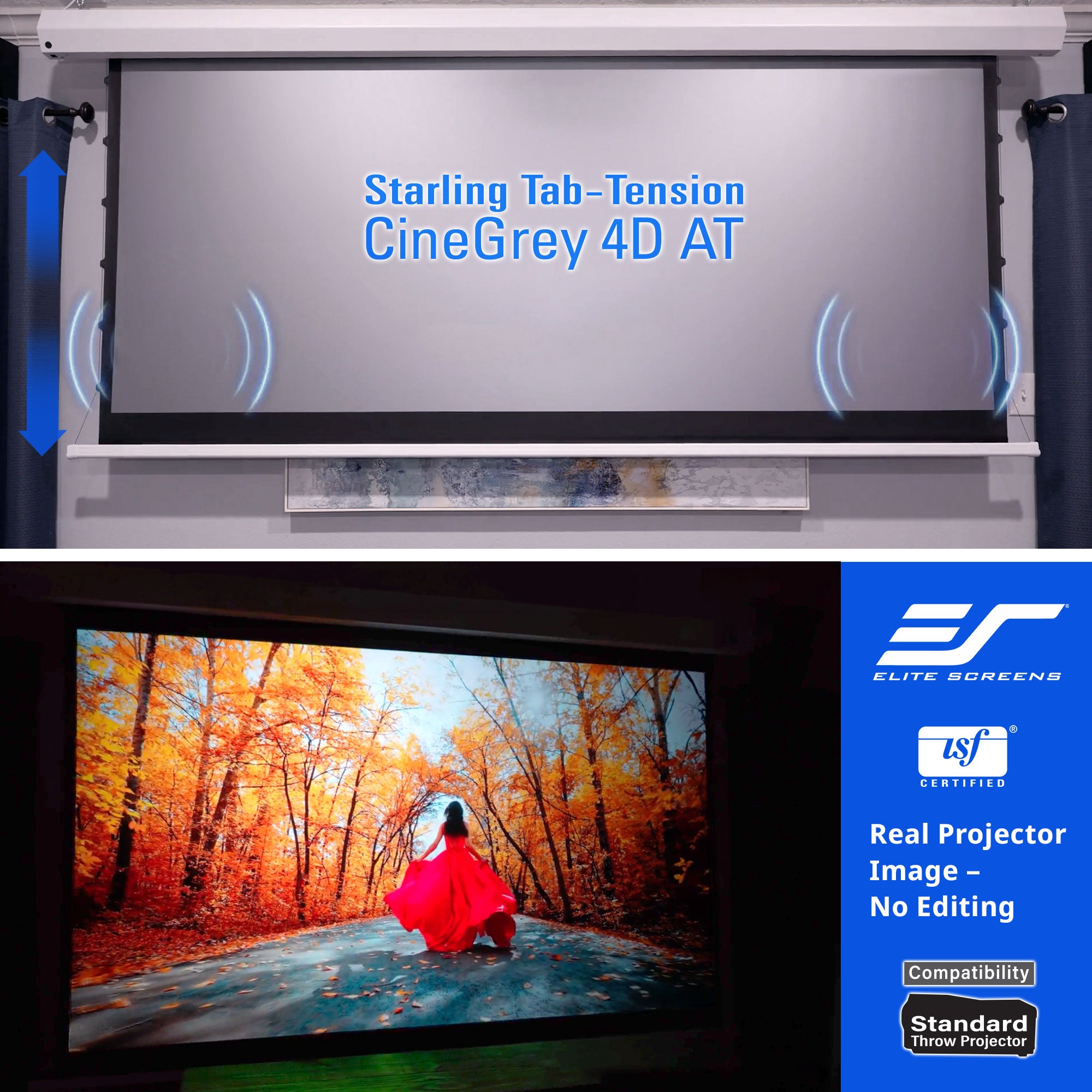 Elite Screens] Starling Tab-Tension CineGrey 4D AT Series – Shop