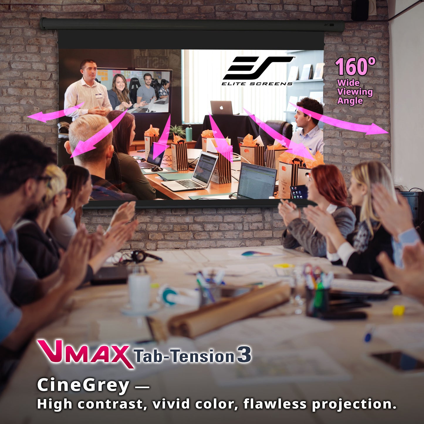 [Elite Screens] VMAX Tab-Tension 3 Series - CineGrey