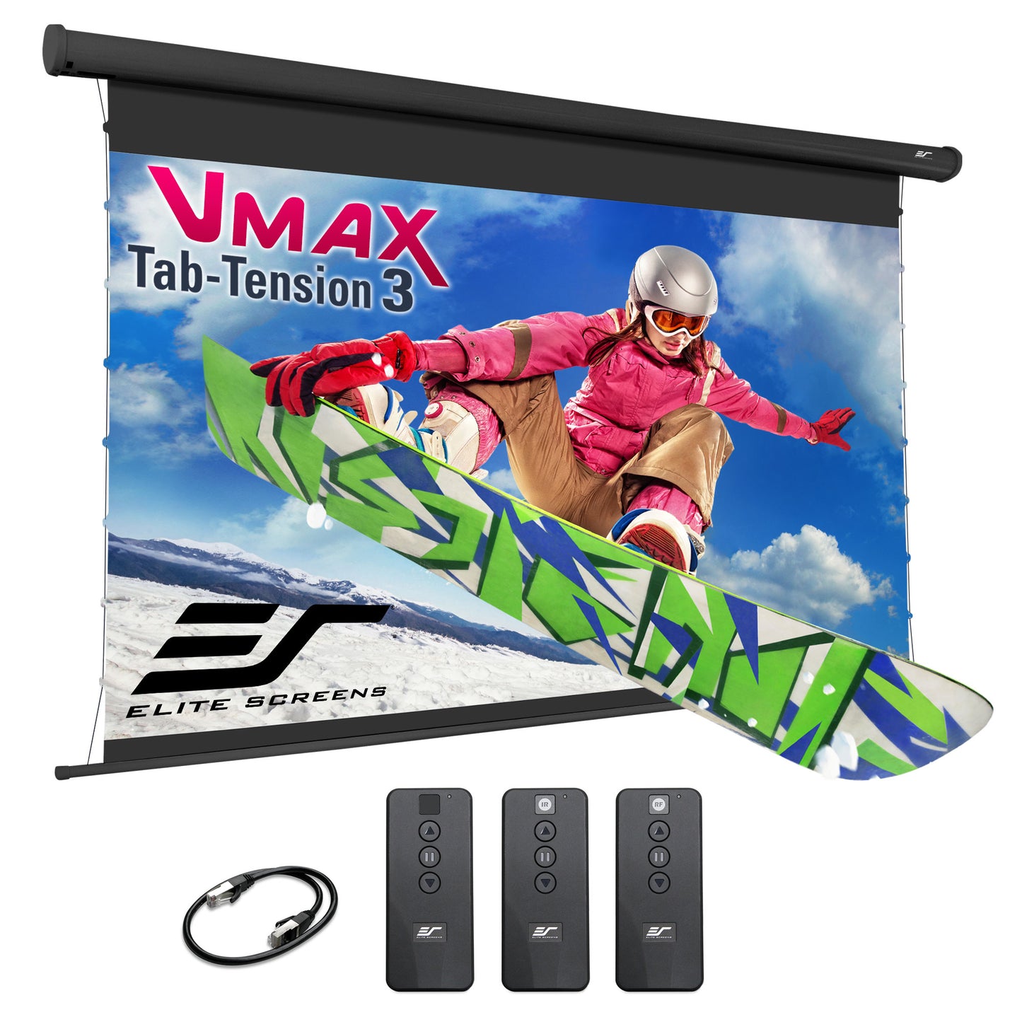 [Elite Screens] VMAX Tab-Tension 3 Series - CineGrey