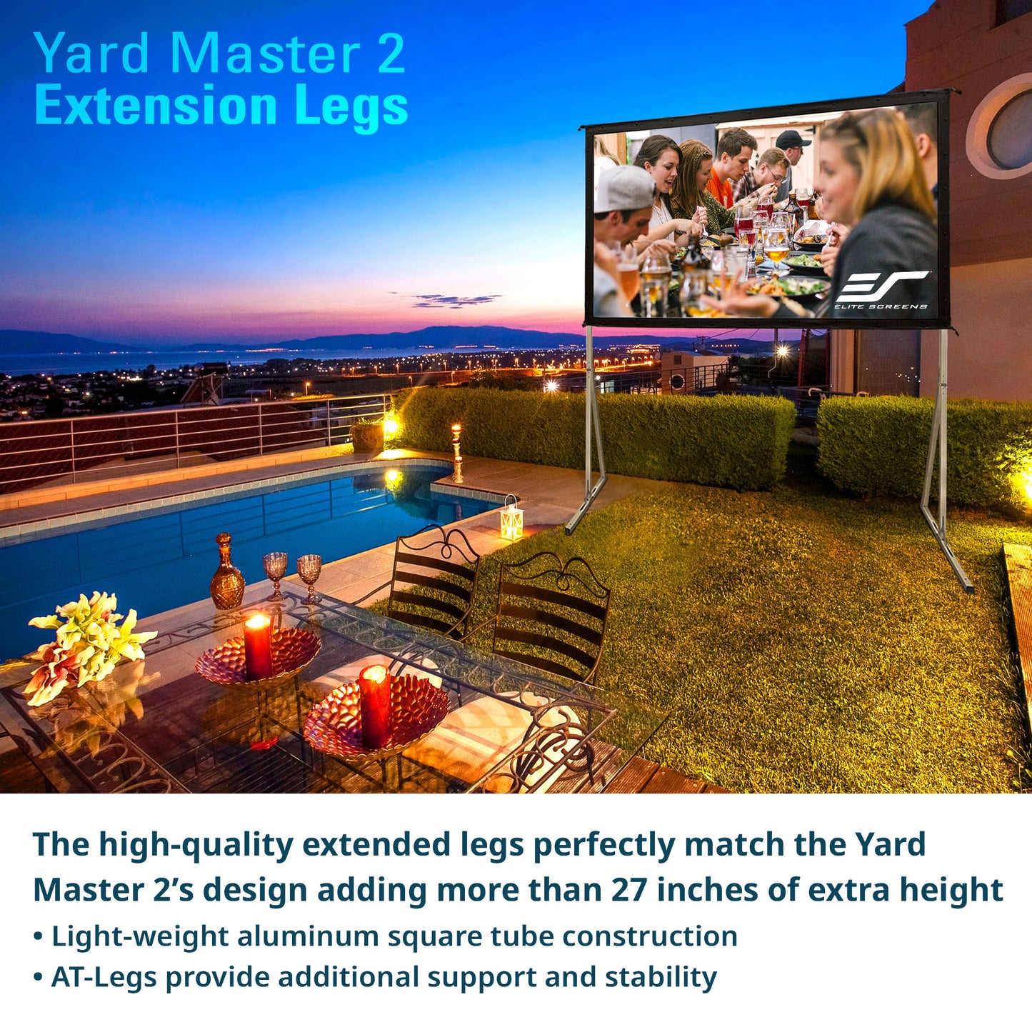 [Elite Screens] Yard Master 2 Optional EXTENSION Legs/Bars
